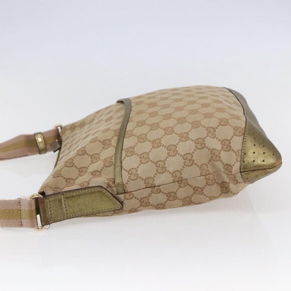 GUCCI GG Canvas Shoulder Bag Beige Gold 145857 Auth ep11216 - Picture 4 of 16